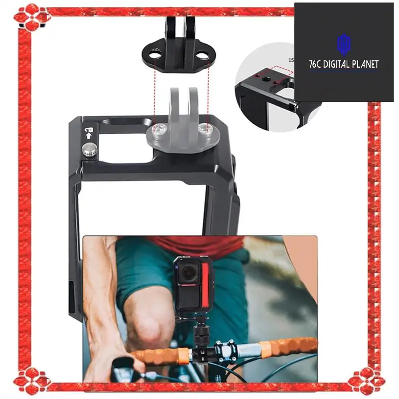 

Metal Cage Multi Cold Boots Expansion Flash Mount Magnetic Folding Cage Protective Frame Fit For Insta360 One RS B