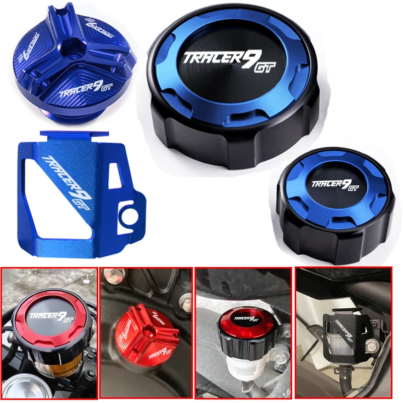 For Yamaha Tracer 9 gt 9gt TRACER9GT 2021 2022 2023 Front and Rear Brake Tank Cap and Filler Cap Protection Accessories