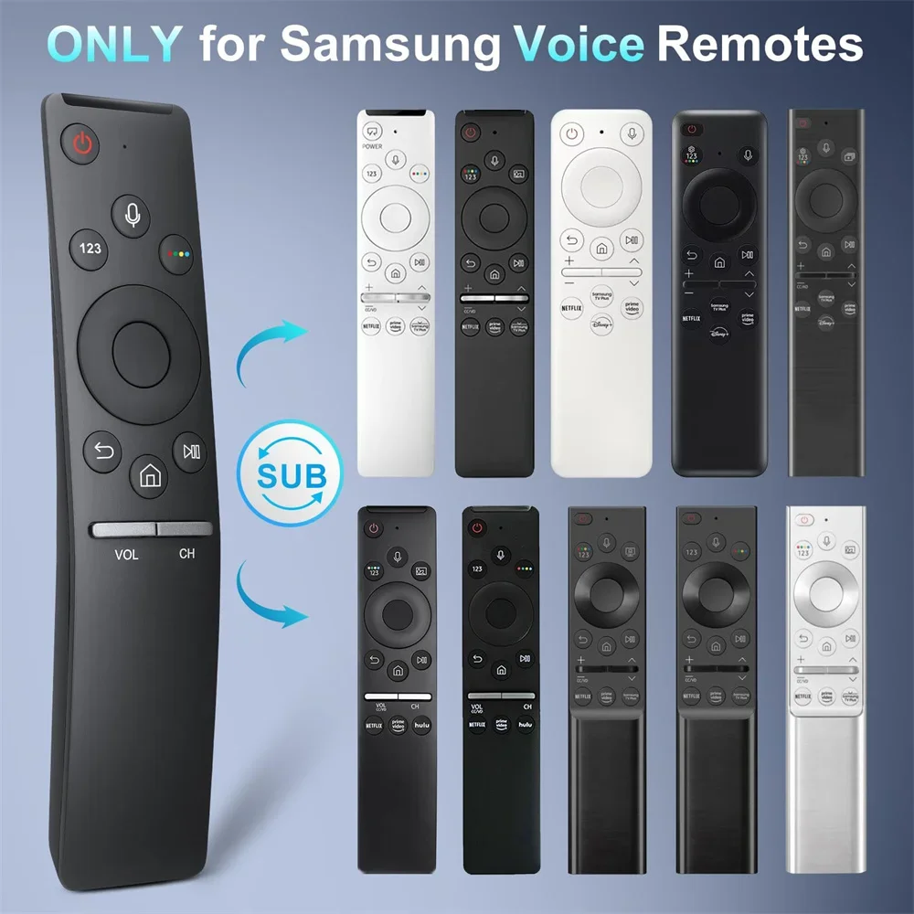 Replacement BN59-01266A Voice Remote Control for Samsung Smart TV Curved Frame LED QLED UHD SUHD HDR LCD HDTV 4K 8K 3D TVs