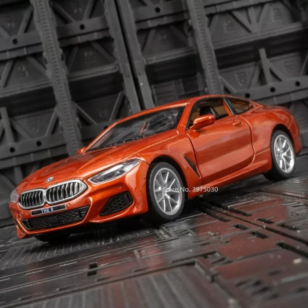 1/35 Alloy Diecast BMW M850i Car Model Toy Simulation Scale Vehicle Doors Can Be Opened Pull Back Collection Toys for Kids Gifts