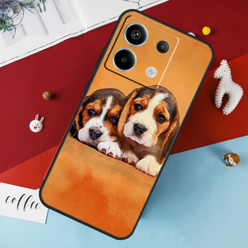 Beagle Puppy Dog Case For Xiaomi Redmi Note 13 12 11 8 9 10 Pro Note 12S 11S 10S Redmi 12 10C 12C 13C Cover