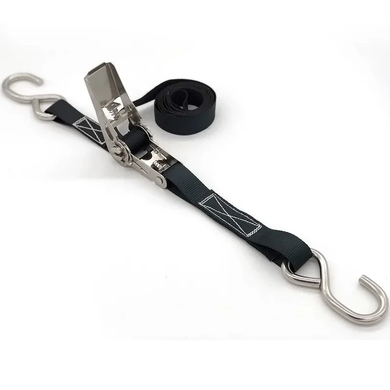 for Small 304 Stainless Steel Ratchet Tightener Tensioner Bundling with Double Hook Cargo Luggage Rack