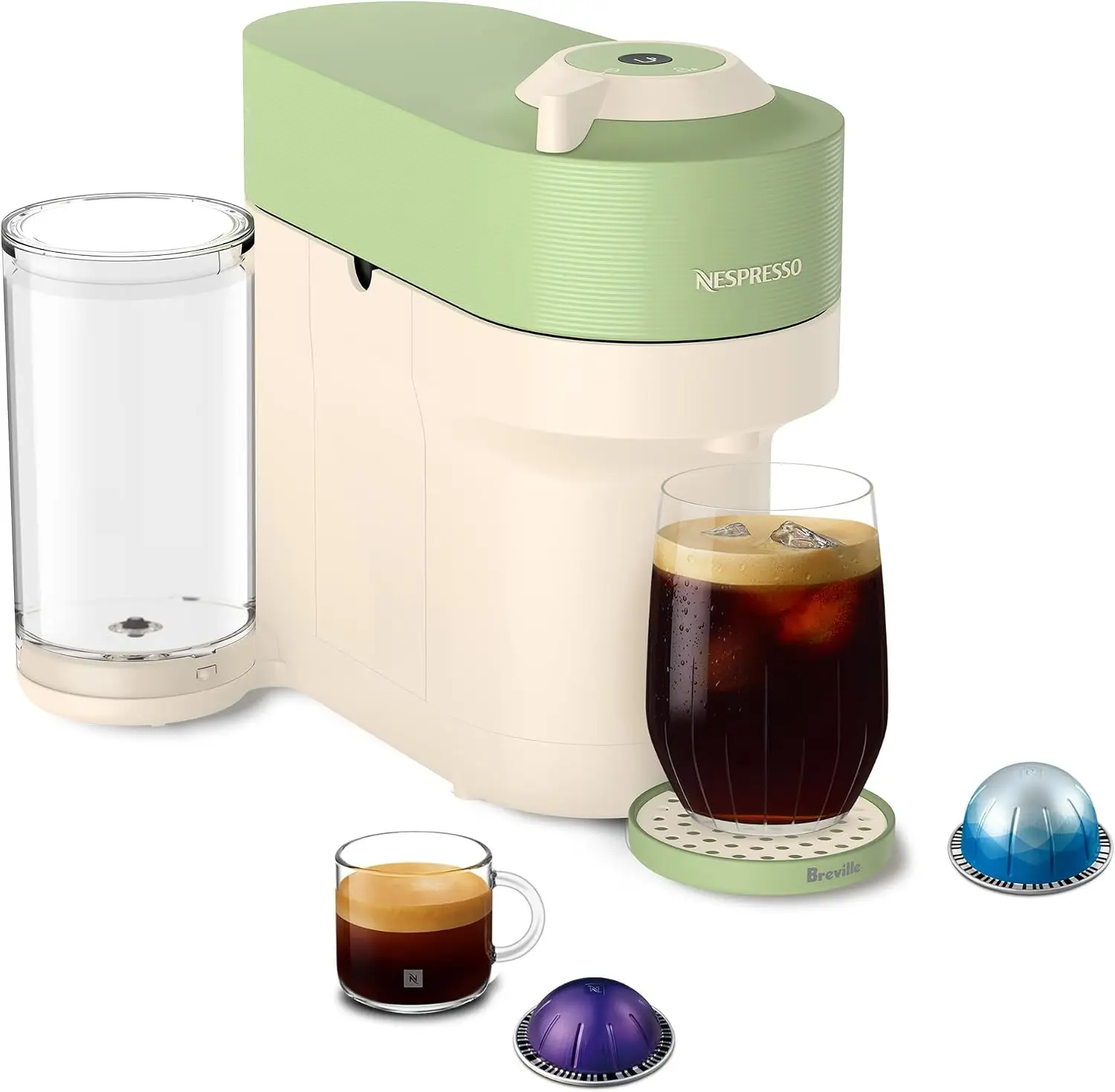 Limited-Edition Vertuo Pop+ Coffee and Espresso Maker by Breville, Pistachio