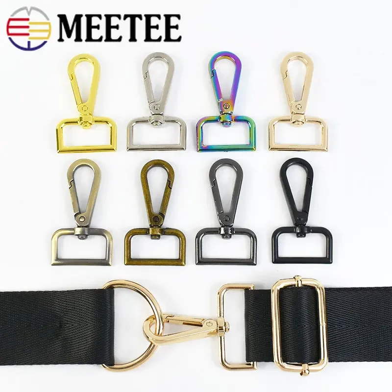 

30Pcs Meetee 16-50mm Metal Buckles Trigger Clips Clasps Lobster Swivel Hook Buckle Bag Strap Dog Collar DIY Hardware Accessories