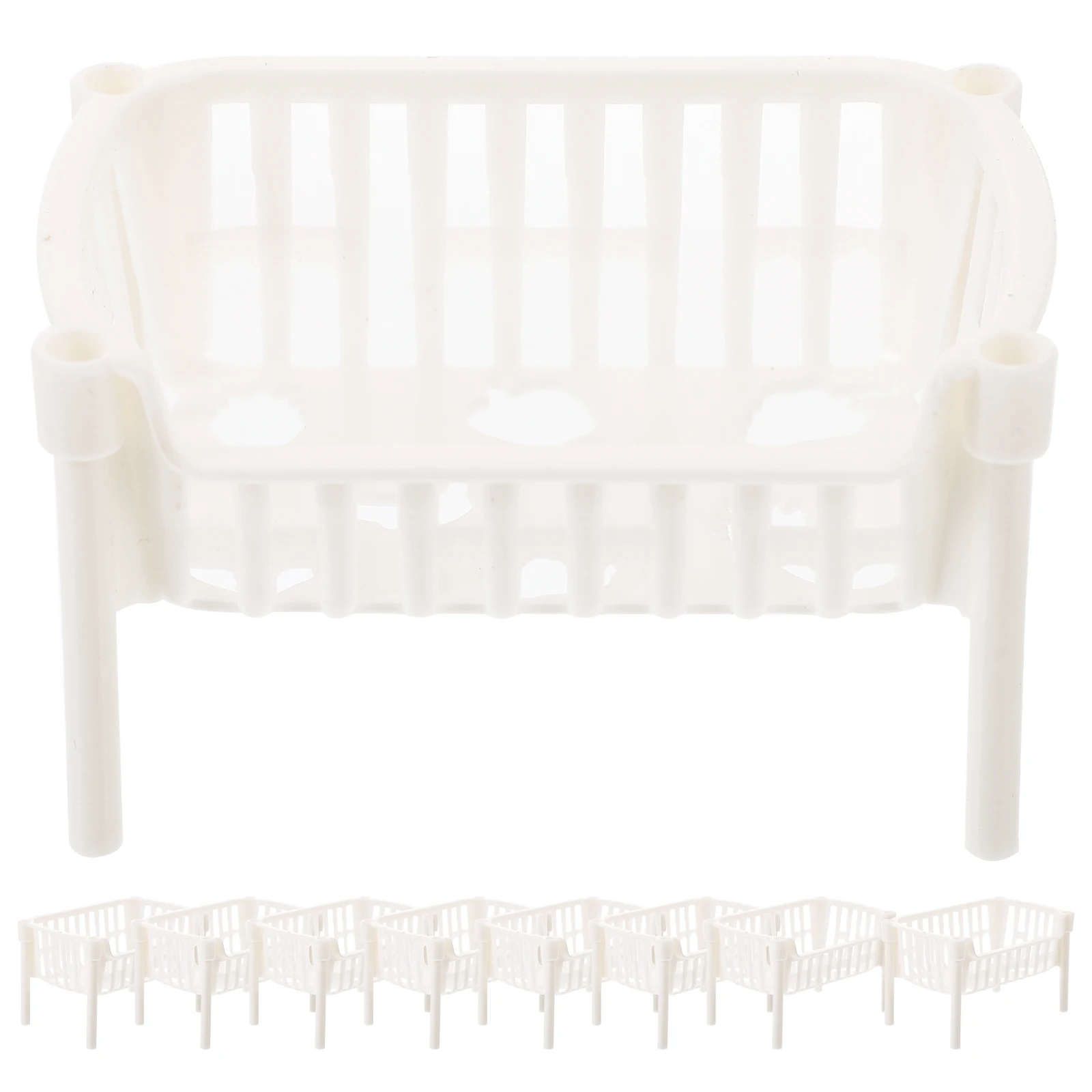 

10pcs Mini House Shelf House Miniature Furniture Prop Display Rack For Garden Living Room Decorative Storage Rack Miniature