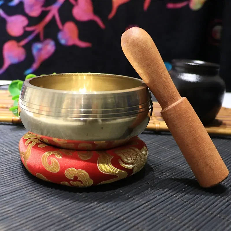 Tibetan Buddhism Nepal Solid Copper Singing Sound Alms Bowl Chanting Meditation Healing Audio Music Props Yoga Chakras Crafts