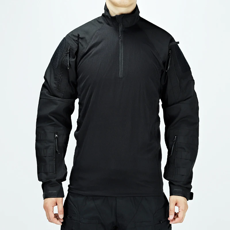 Pioneer-Tactical Frog Camouflage T-shirt Men Outdoor Training Hunting Breathable Long Sleeve Combat Military Fans Clothes New