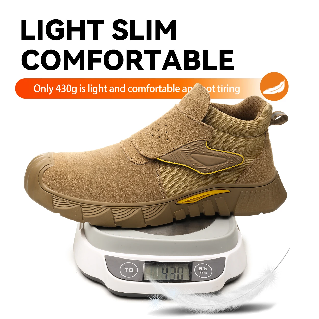 Langlebige Herren-Sicherheitsschuhe, modische Herren-Arbeitsstiefel, durchtrittsichere, stoßfeste, bequeme Fabrik- und Outdoor-Schuhe für Herren – Detail 9