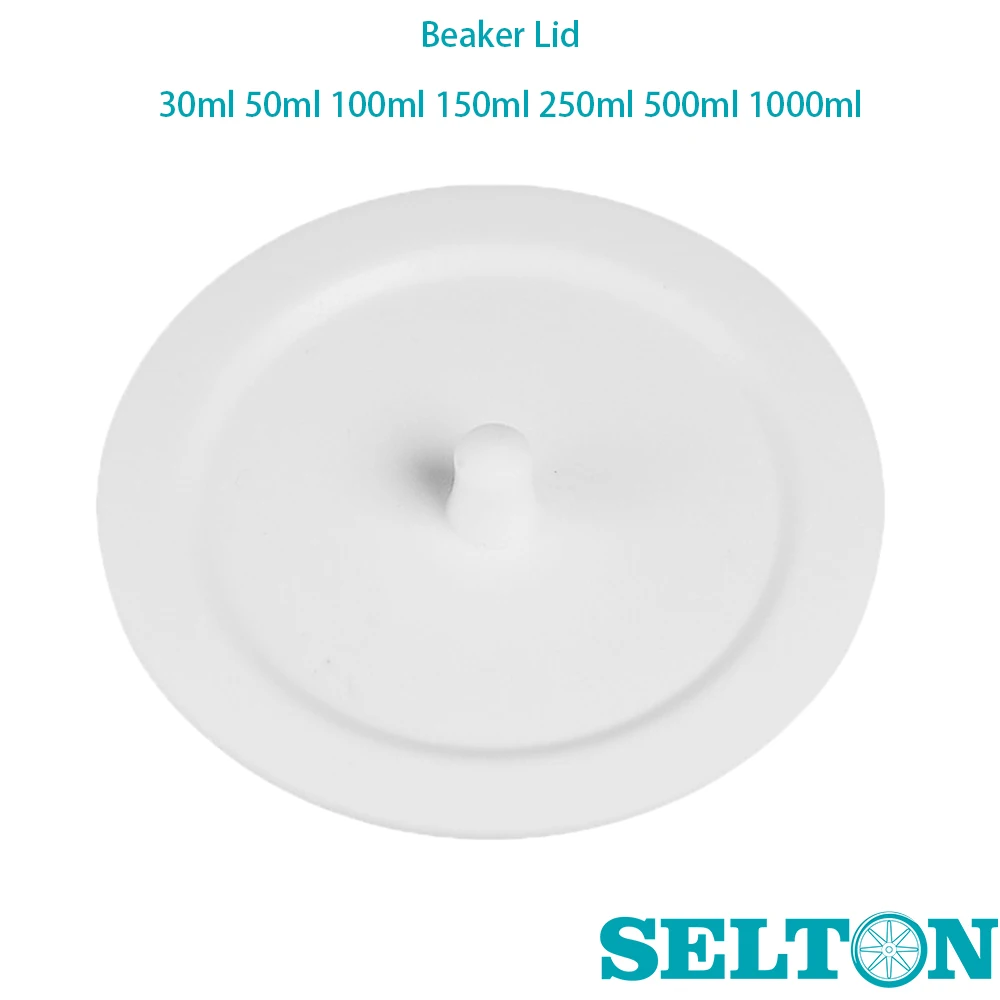 PTFE Beaker Lid For Laboratory Equipment 30ml 50ml 100ml 150ml  250ml 500ml 1000ml white High temperature resistance