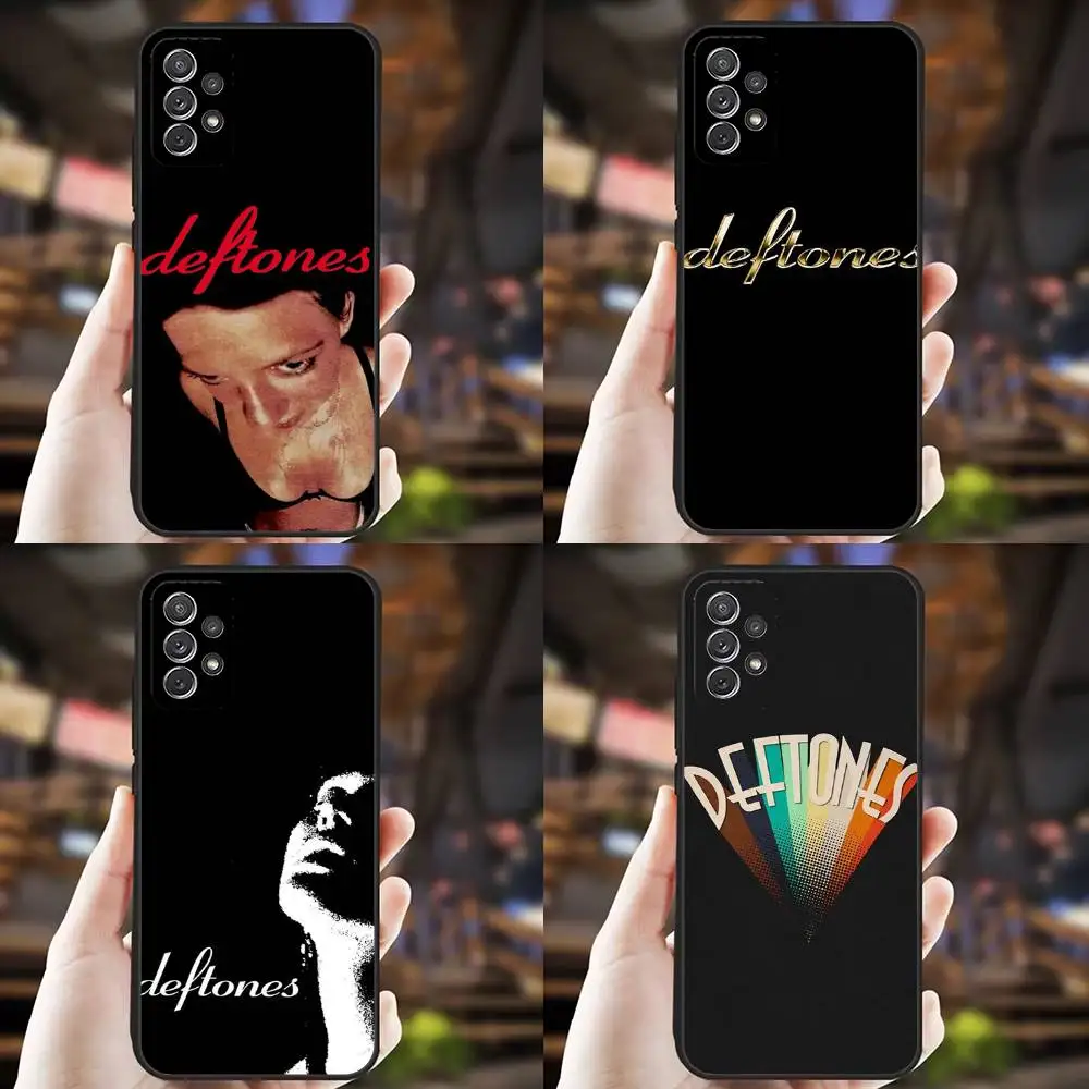 حافظة هاتف B-Band D-Deftones لهاتف سامسونج S25، S24، S21، S22، S23، S30، Ultra، S20، Plus، Fe، Lite، Note، 10,9,5G غطاء أسود