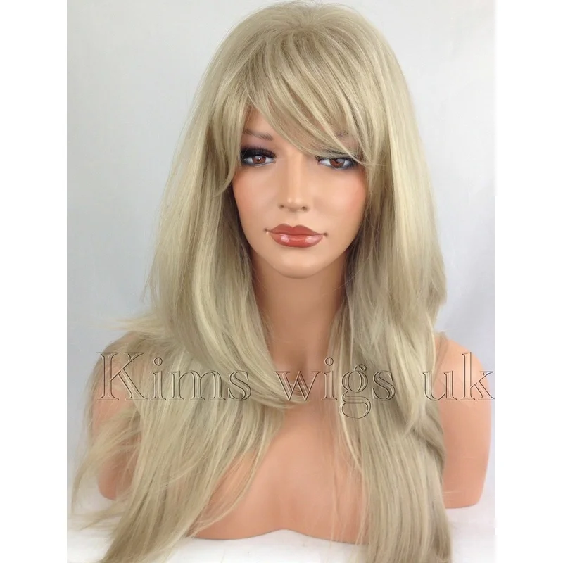 Highlighted Blonde Long Women Heat Resistant Fashion Hair  UK Seller