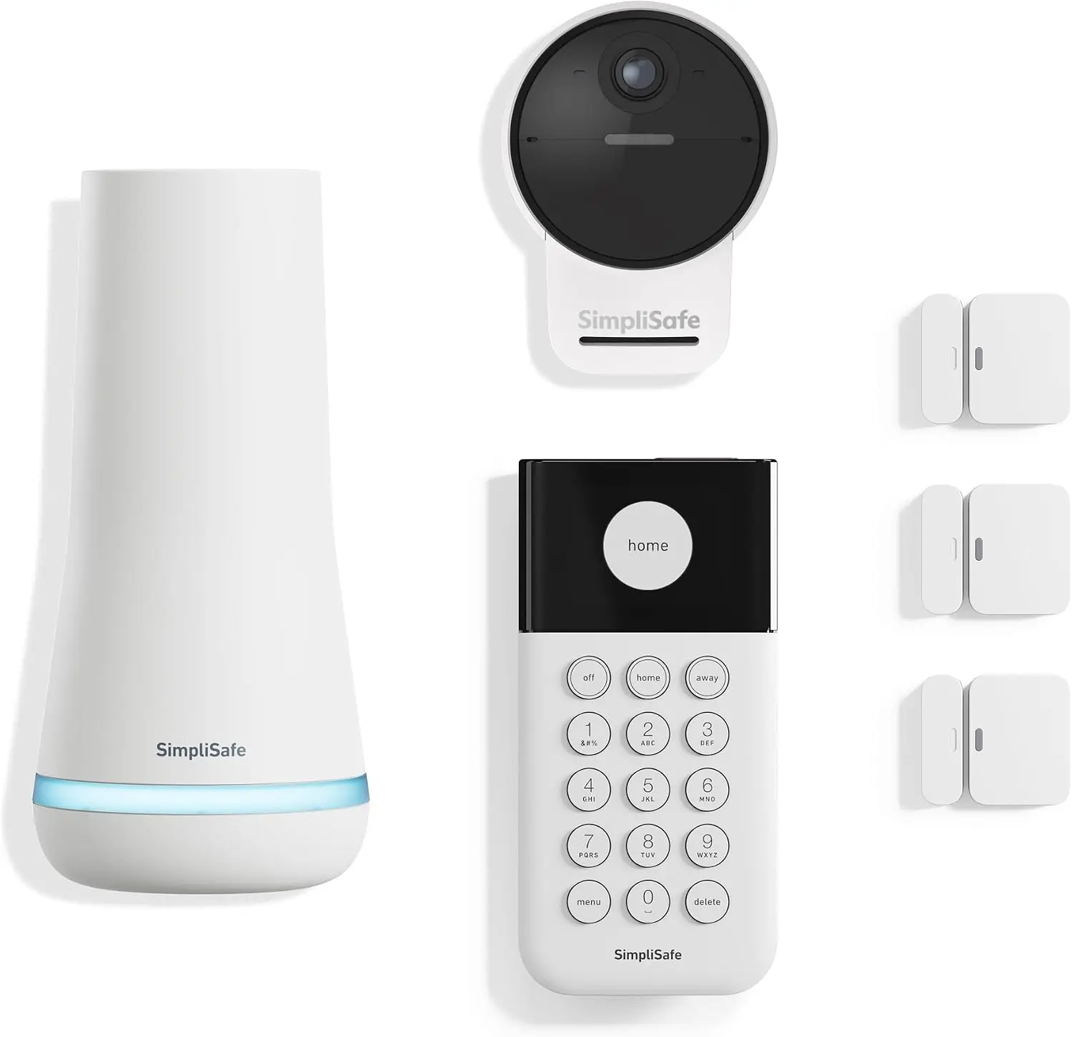 6 Piece Wireless Home Security System with Outdoor Camera - Optional 24/7 Professional Monitoring - No Contract - Compatible wit