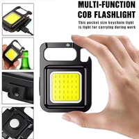1/2/6PCS Mini COB Flashlight Keychain Light Portable USB Rechargeable Waterproof Camping Lamp For Outdoor Fishing Working Lights