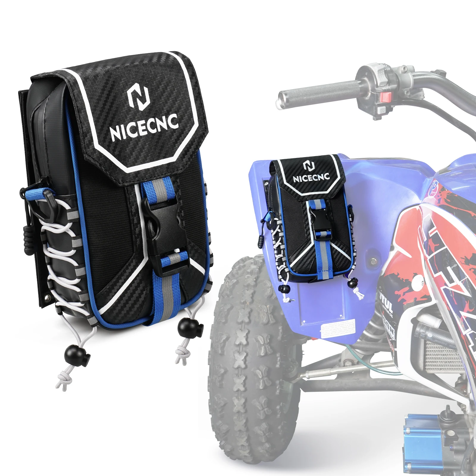 

NICECNC YFZ450 SE Fender Bag ATV Front Mudguard Storage Pack for Yamaha YFZ450R 2009-2024 YFZ450RSE 2017-2024 Water Resistant