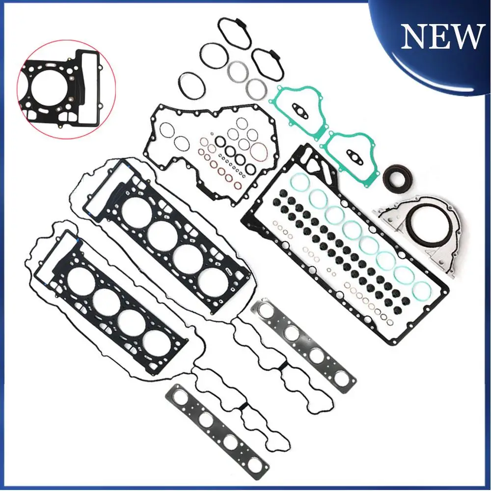 11128008122 11127566288 11127566289 New Engine Overhaul Gasket Set For BMW X5 X6 M E70 E71 S63B44A 4.4L V8 Twin Turbo