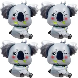 Koala Ballon Aluminiumfolie Helium Koala Vorm Dierenballon Cartoon Dier Schattig Koala Bosballon Geschikt voor Jungle Jacht Thema Achtergrond Kinderverjaardagsfeestje Decoratie