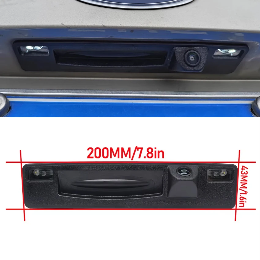Dynamic Trajectory Trunk Handle Reverse Camera For Ford Fiesta MK8 HB 2017 2018 2019 2020 2021 2022 Parking Camera SYNC 2.5 3