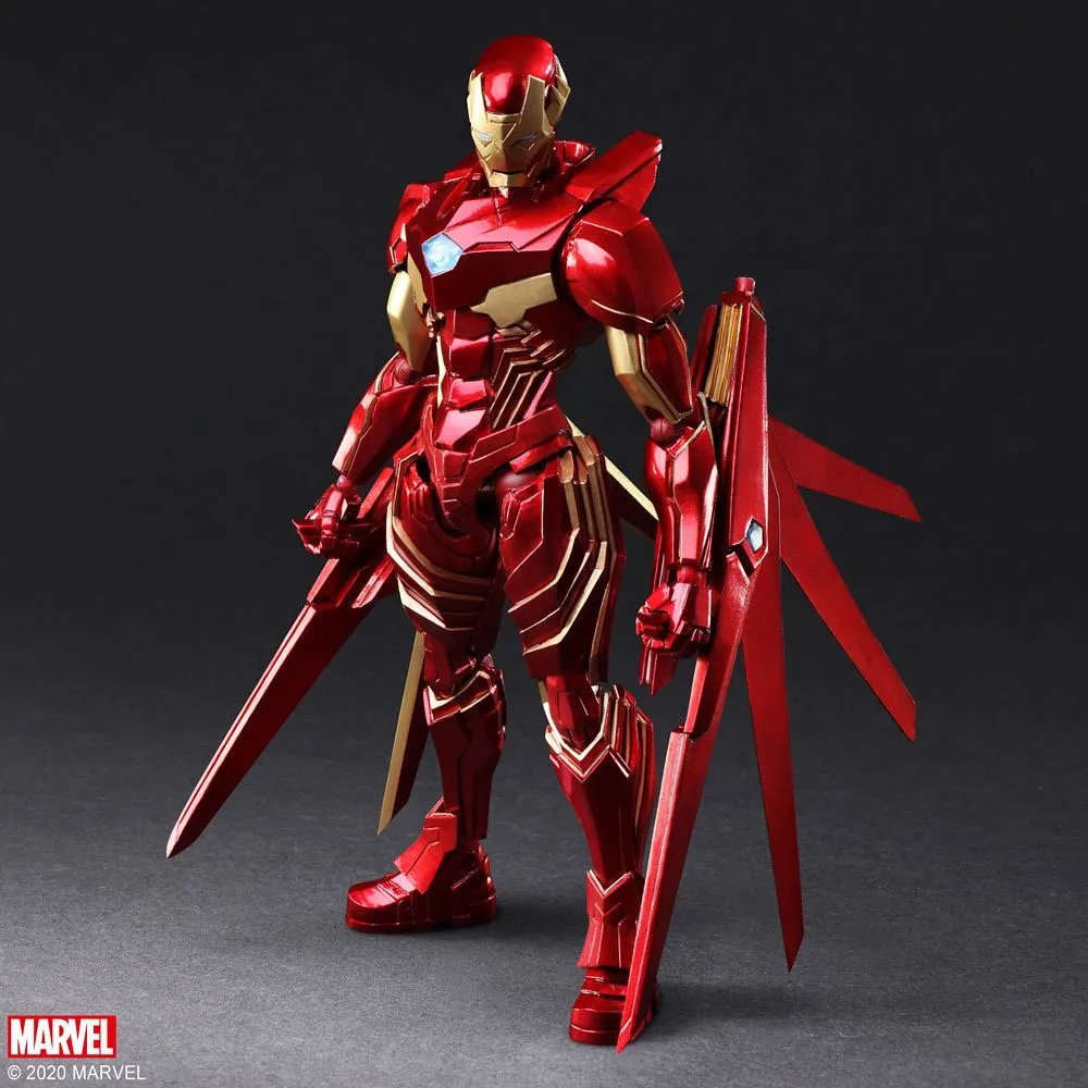 In Voorraad Originele VIERKANTE ENIX BRENG KUNSTEN Nomura Tetsuya Iron Man Captain America Action Figure Model Speelgoed Collectie Ornament