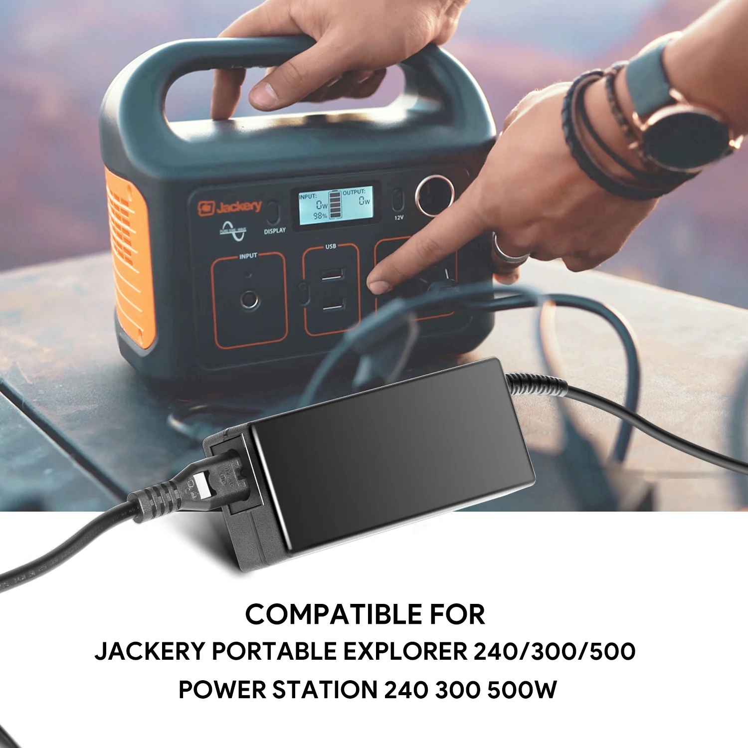 24V 90W Charger for Jackery Explorer 500 300 E300 E500 550 E550 Portable  Power Station Solar Generator 293Wh 518Wh 550Wh Adapter - AliExpress 44