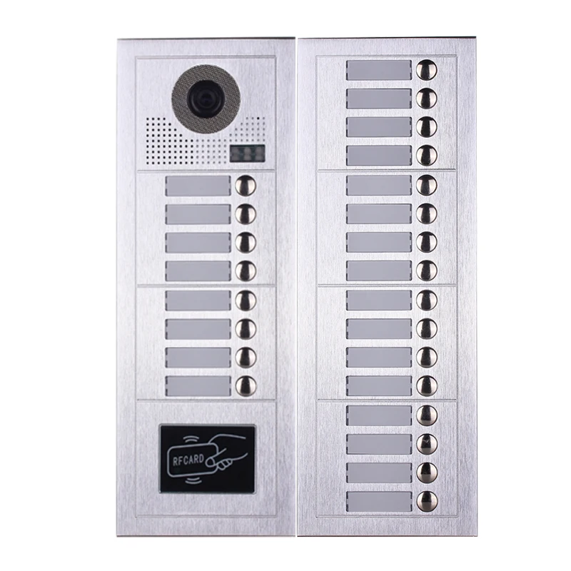 جودة المصنع اتصال داخلي متعدد الفيديو 24 شقة 4.3 بوصة نظام اتصال داخلي عبر الفيديو الملون مع هاتف باب فيديو عالي الرؤية الليلية #4