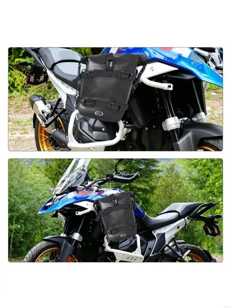 Motorcycle Tool Secure Straps Crash Bar Bag For Stable Riding Experience R6FB