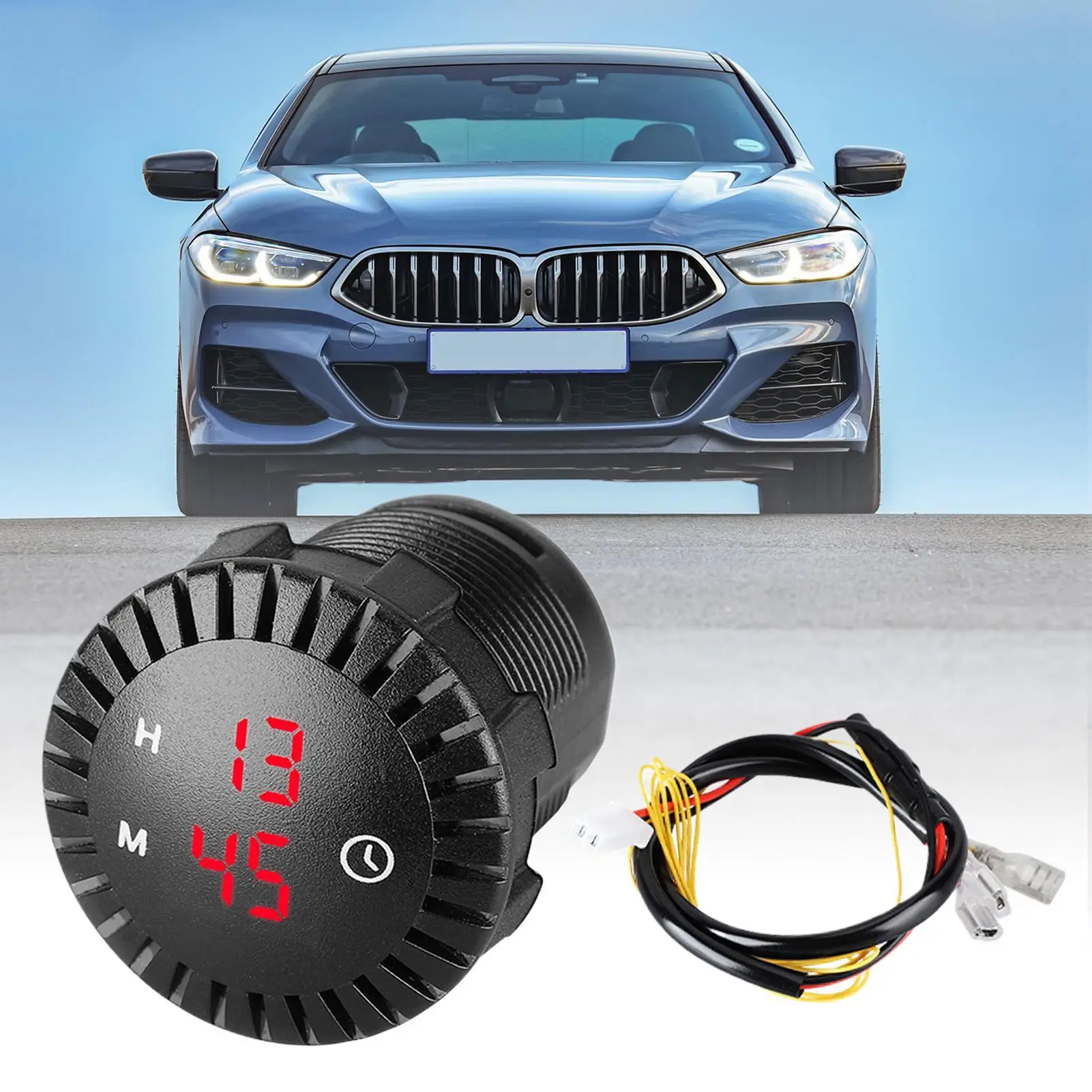 Motorbike Digital Clock LED Display Waterproof Watch Car Interior Touch Digital Clock For Men Women Drivers Owners Commuting