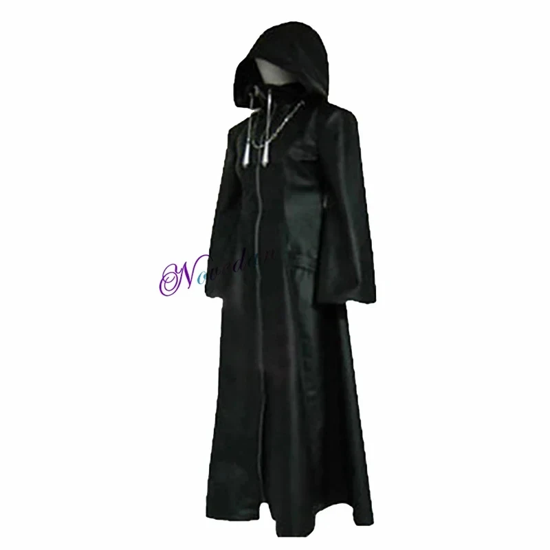 Costume de cosplay pour fête d'Halloween, robe noire de l'organisation XIII du jeu d'anime Kingdom Hearts 2
