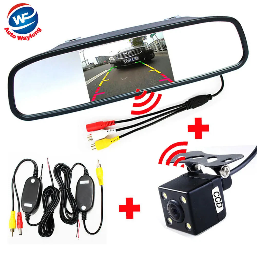 

3 in 1 Wireless Car Rear View backup Camera Car Parking Assistance Video mirror Monitor System 2.4Ghz Wireless camera system