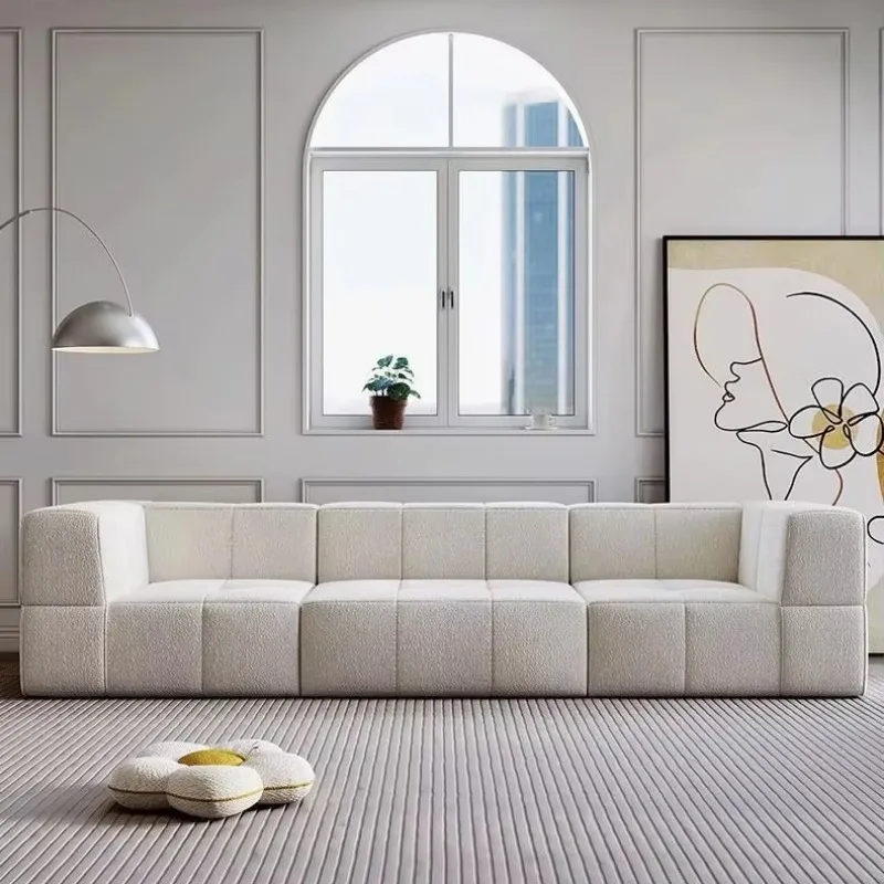 

Modern Flannelette Fabric Compression-Sealed Foam Sofa Set for Living Room for Apartment Mall Hotel Villa