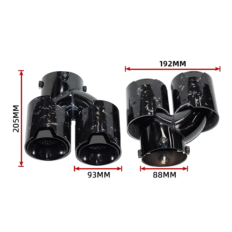 DEX Performance Styles Exhaust Tip for G20 G21 G23 G42 M240 M340 M440 Forged Carbon Fiber Quad Exhaust Pipe Muffler TailPipe