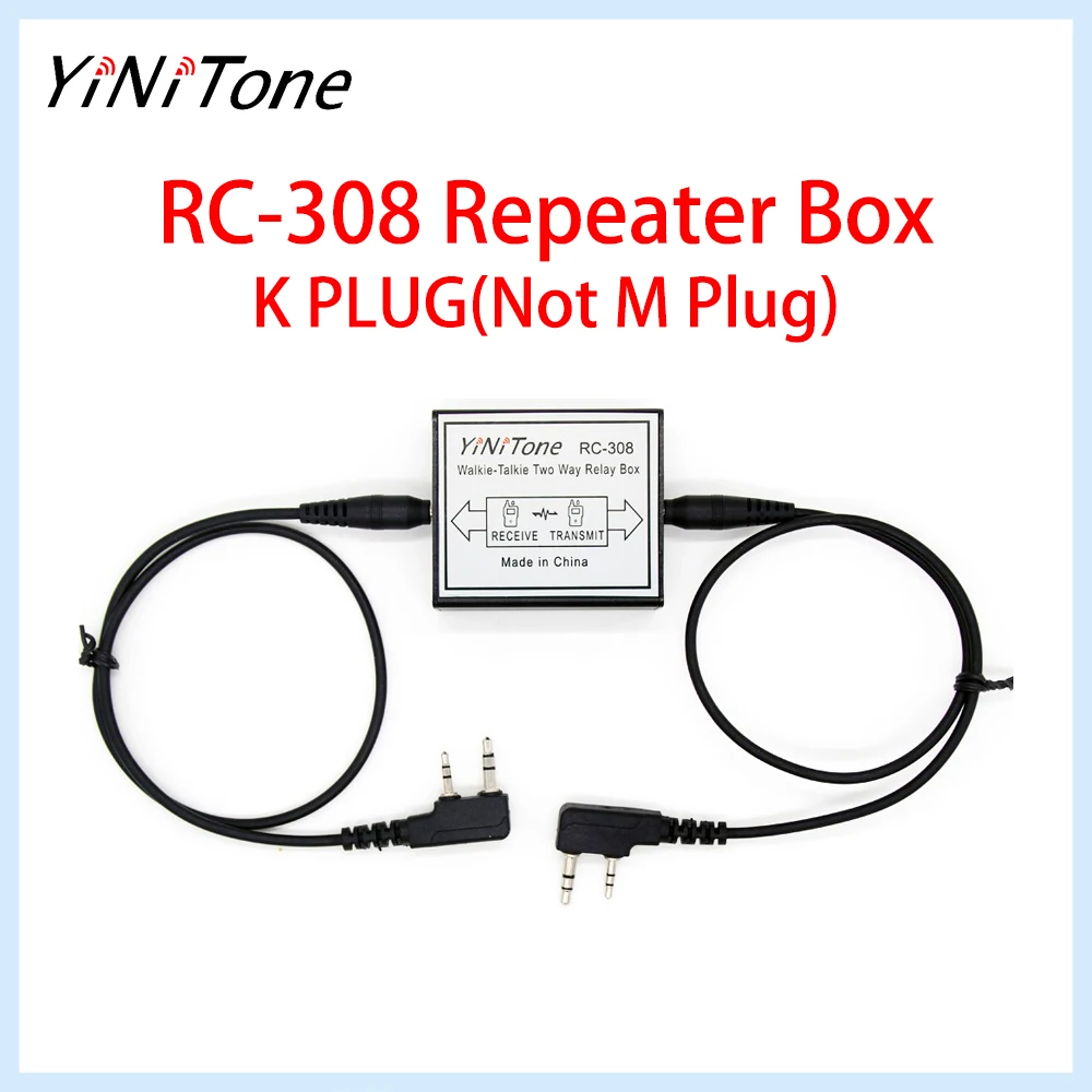 

Yinitone RC-308 Repeater Relay for K Port Walkie Talkies - Range Booster for Baofeng UV-5R, BF-888S