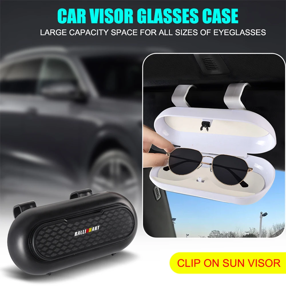 Car Sunglasses Holder Case Container Organizer Box For Mitsubishi Ralliart Evolution RVR Lancer EX Outlander ASX Competition