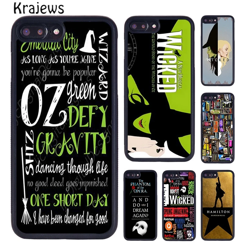 Krajews Wicked Musical Broadway Drama Phone Case Cover For iPhone 16 15 14 plus X XR XS 11 12 13 pro max coque