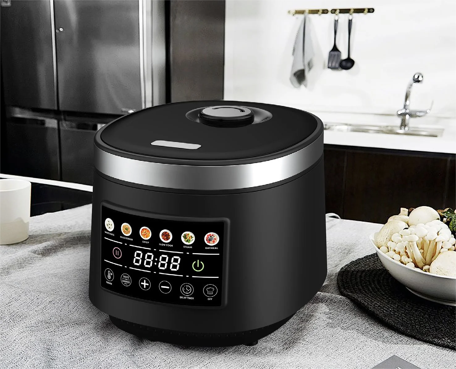 

New Design Stainless Steel Low Sugar Rice Cooker 1.2L 1.8L 2.5L 3L 4L 5L Smart Touch Screen Digital Electric Rice Cookers