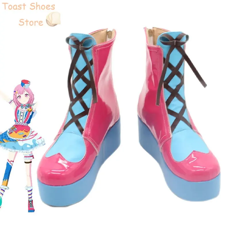 Game Project Sekai Colorful Stage Otori Emu Cosplay Shoes PU Leather Shoes Halloween Carnival Boots Cosplay Prop Costume Prop