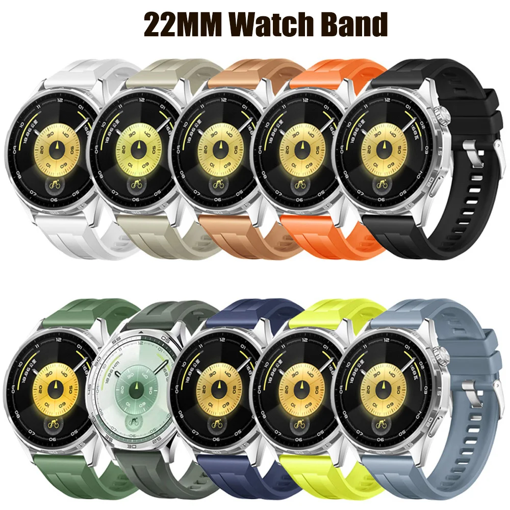 Bracelet en Silicone d'origine 18mm 22mm pour Huawei montre GT6 Pro GT 6 46/41mm bracelet de montre intelligente pour Huawei montre 5/GT5 Pro 46/42mm ceinture