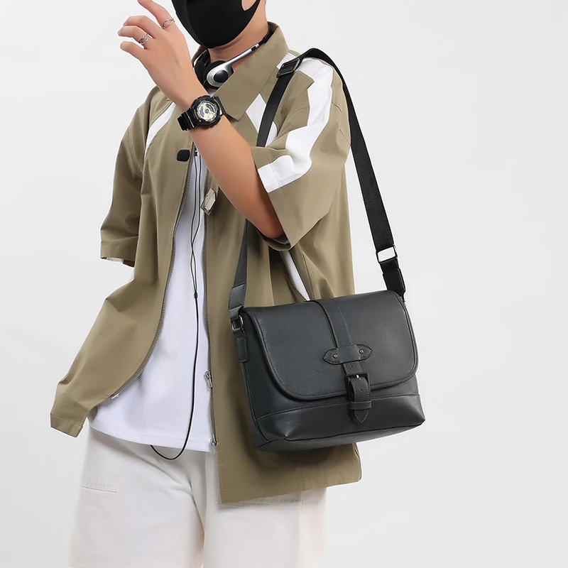 Korean Crossbody Bag Men's Shoulder Bag Multi-functional Bag Casual Messenger Bag Tooling Fashion Brand Small Body Bag bags