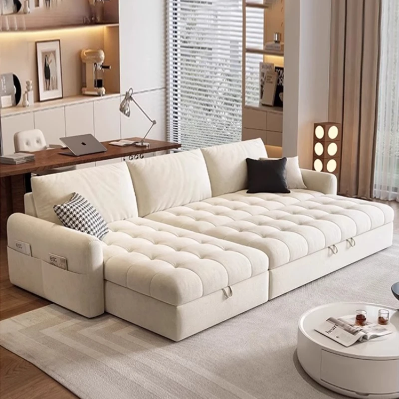 

Folding White Sofas Living Room Recliner Classic Fashion Storage Sofas Lazy Relaxing Articulos Para El Hogar Home Furniture