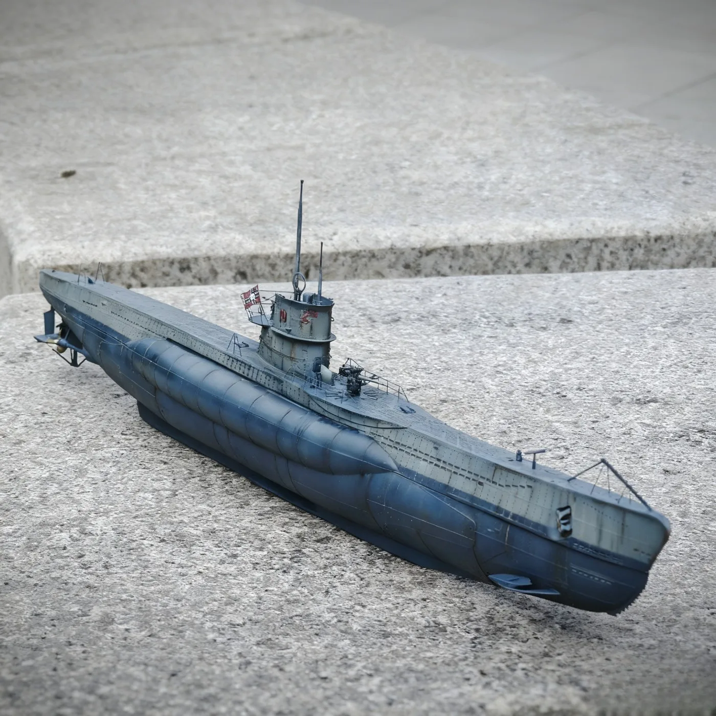 1/144 RC 배 43cm 리얼리틱 레버 원격 조종 잠수함 듀얼 러더 장착 RC 배 모델 RTR 배 장난감