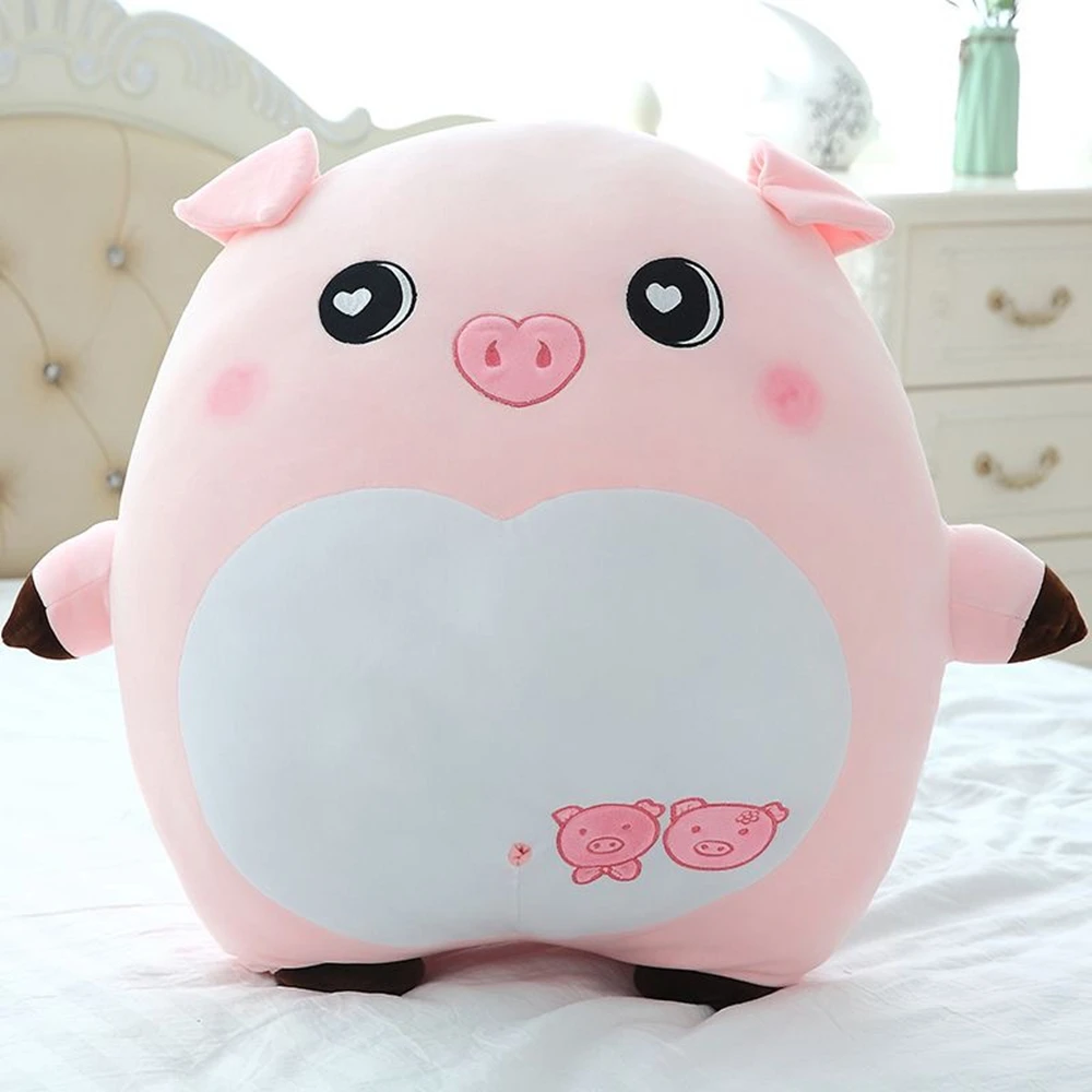 

Best-selling Soft Plush Piglet Toy Kai in Pink and Peach Colors - a Soothing Sleeping Pillow for Children as a Birthday Gift