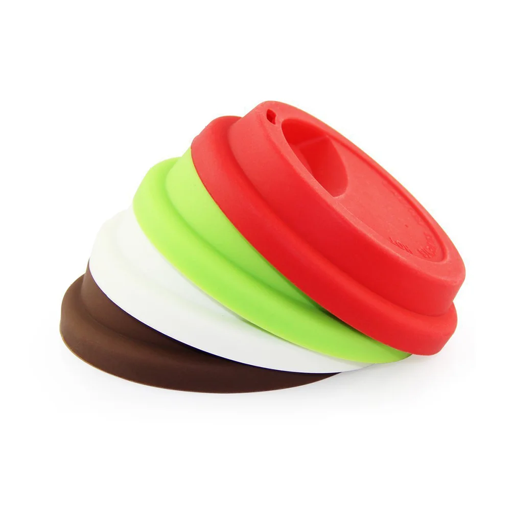 

8pcs Silicone Cup Cover Lid Reusable For Coffee Tea Drink Containers With Drinking Hole Air Vent Suitable Ceramic Glass Plastic