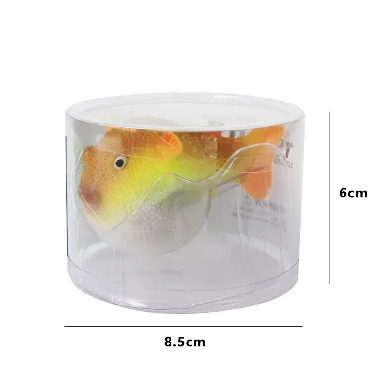 Underwater Glowing Effect Artificial Puffer Fish Aquarium Fish Tank Decoration Submarine Ornament Pet Decor