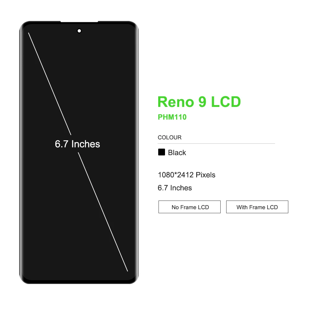 reno9 Display for Oppo reno 9 PHM110 LCD Display Touch Panel