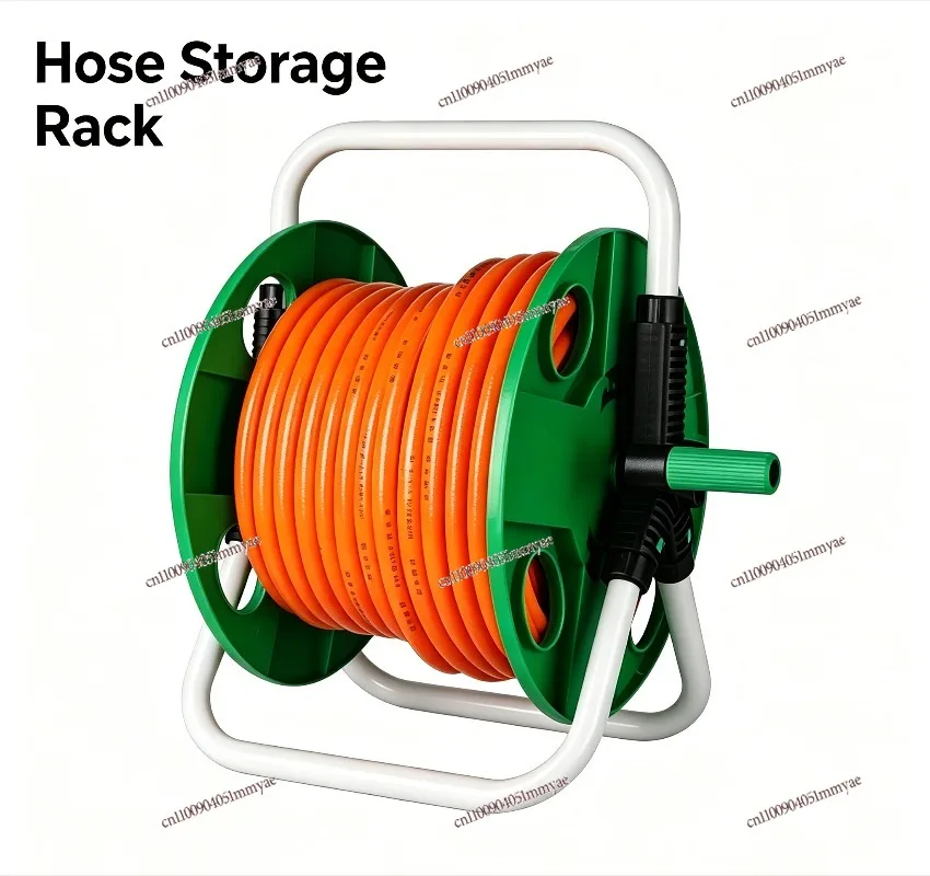 

Portable Water Pipe Storage Rack 50m Capacity Hose Winding Bracket Organizer