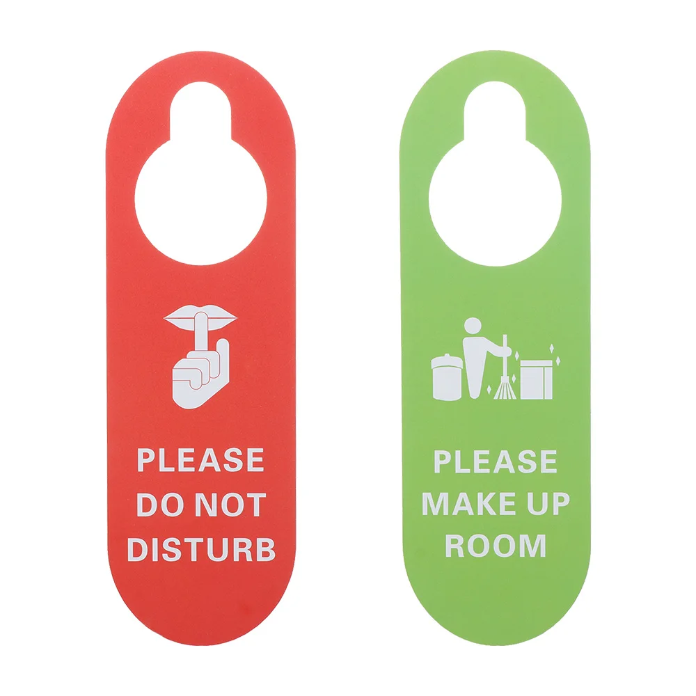 1Pc Double-sided Door Hanger Tags Useful Tips Tag Do Not Disturb Signs Cleaning Label Door Knobs Hanger Pendant for Club Shop