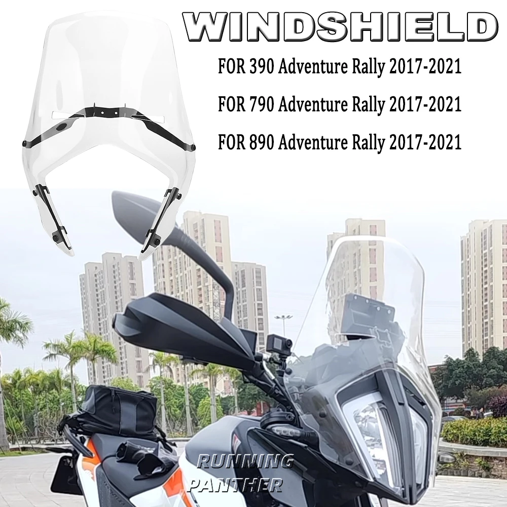 

FOR 390 790 890 ADV Adventure Rally 2017-2021 2020 Motorcycle Rally Windshield Wind Deflector WindScreen Visor Viser Compatible