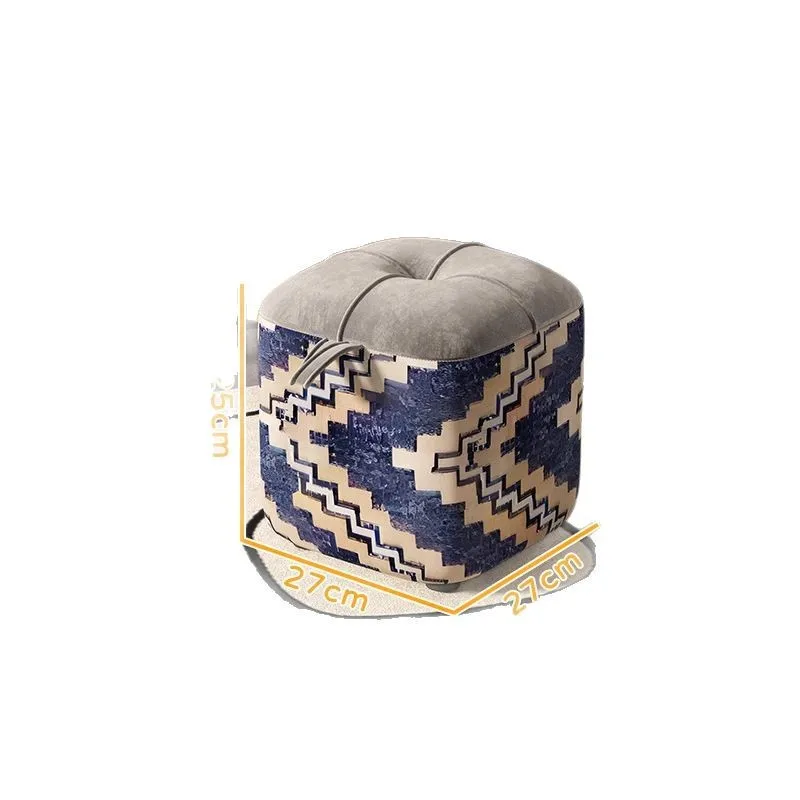 

Household strong and durable soft bag sofa stool door shoe change bedroom creative bench living room low stool