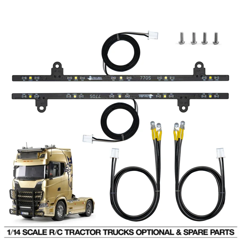 2pcs LED 5V Side Lights for 1/14 Tamiya RC Truck SCANIA 770S 4x2 56379