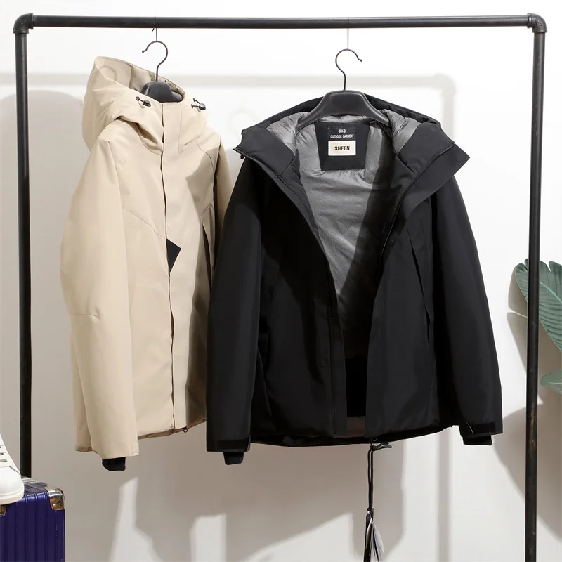 Aphene Tecnologia Termica Down Jaet Cappotto invernale da uomo caldo con cappuccio in piumino Faionable Urban Sle Lunghezza regolare