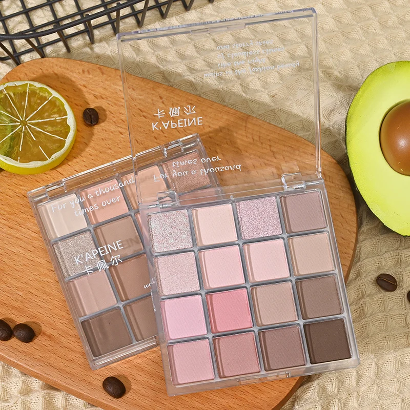 K'APEINE Palette de fards à paupières 16 couleurs, finition mate et scintillante, palette de fards à paupières Dopamine colorée pour un look de maquillage vibrant